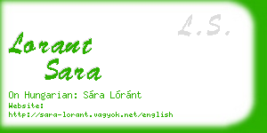 lorant sara business card